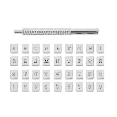 Planet Gates 3mm 36Pcs Alphabet Letter Leather Stamper Set 3mm/6mm Steel Punch Metal Leather Punching Tools for DIY Leather Craft Tools