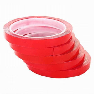 Planet Gates 3mm/5MM/10MM*25M Strong Acrylic Adhesive PET Red Film Clear Double Side Tape No Trace For Phone Tablet LCD Screen Glass