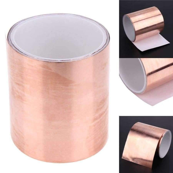 Planet Gates 3mx10cm High Tension Double Conductive Adhesive Shielding Copper Foil Tape Heat-insulated Electrical Hardware Accessories