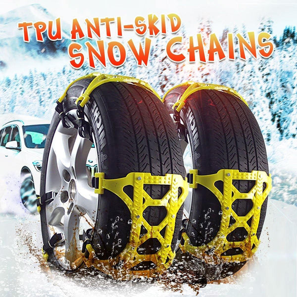 Planet Gates 3pcs 1/3/6pcs TPU Snow Chains Universal Car Suit 165-265mm Tyre Winter Roadway Safety Tire Chains Snow Climbing Mud Ground Anti Slip