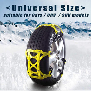 Planet Gates 3pcs 1/3/6pcs TPU Snow Chains Universal Car Suit 165-265mm Tyre Winter Roadway Safety Tire Chains Snow Climbing Mud Ground Anti Slip