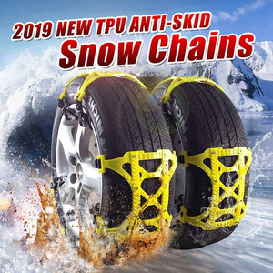 Planet Gates 3pcs 1/3/6pcs TPU Snow Chains Universal Car Suit Tyre Winter Roadway Safety Tire Chains Snow Climbing Mud Ground Anti Slip