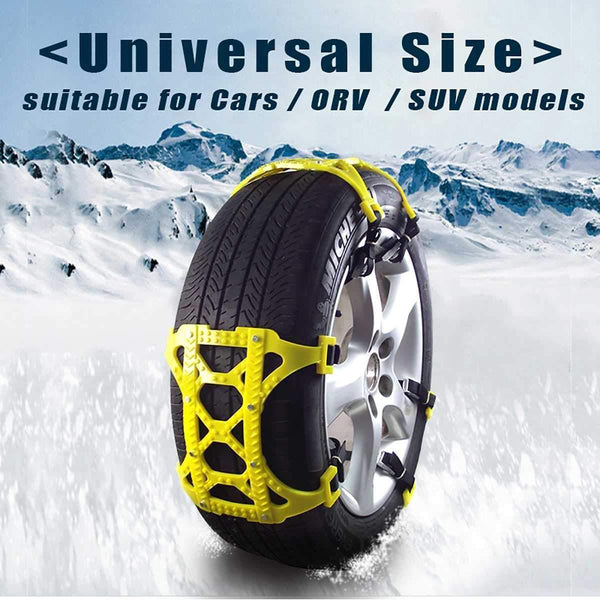 Planet Gates 3pcs 1/3/6pcs TPU Snow Chains Universal Car Suit Tyre Winter Roadway Safety Tire Chains Snow Climbing Mud Ground Anti Slip