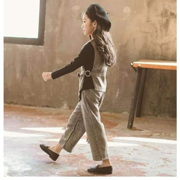 Planet Gates 3PCS 1 / 8 Teenage girls clothing set kids tracksuit for girls fashion suit school uniform plaid girls clothes spring 3pcs children clothes