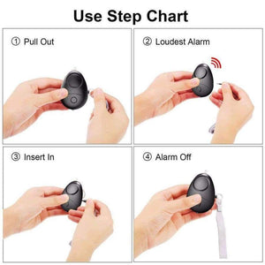 Planet Gates 3pcs 120db Anti Lost Alarm Wolf Self Defense Safety Personal Panic Rape Attack Alarm Security Protection for Girl Child Elderly