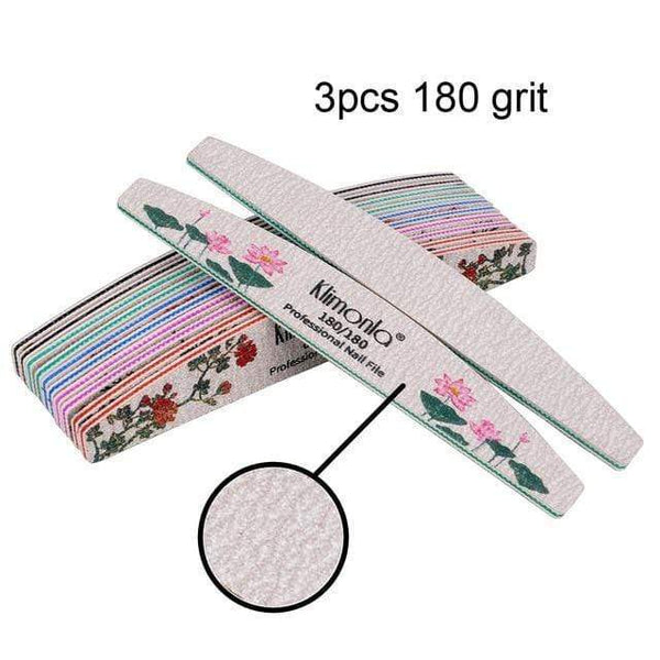 Planet Gates 3pcs 180 Grit 3/5/10pcs lot New Nail File Flower Printed Nail buffer Colorful Lime a ongle 80/100/150/180/240 Professional Manicure Tools
