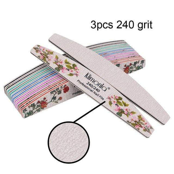 Planet Gates 3pcs 240 Grit 3/5/10pcs lot New Nail File Flower Printed Nail buffer Colorful Lime a ongle 80/100/150/180/240 Professional Manicure Tools