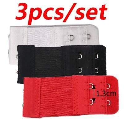 3PCS Bra Extenders Strap Buckle Extension 2 Rows 2 Hooks Clasp Straps Women Bra Strap Extender Sewing Tool Intimates Accessories