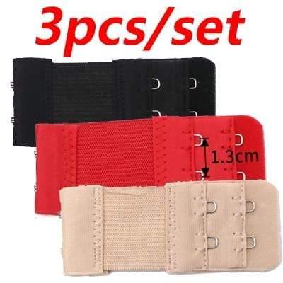 3PCS Bra Extenders Strap Buckle Extension 2 Rows 2 Hooks Clasp Straps Women Bra Strap Extender Sewing Tool Intimates Accessories