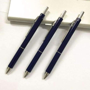 Planet Gates 3PCS 4 Metal pencil 0.5mm Roller Ball Pen Luxury Ballpoint Pen for Business Writing Gift Office School Supplies blue Black Ink Refills