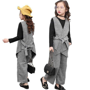 Planet Gates 3PCS / 6 Teenage girls clothing set kids tracksuit for girls fashion suit school uniform plaid girls clothes spring 3pcs children clothes