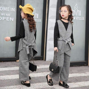 Planet Gates 3PCS / 6 Teenage girls clothing set kids tracksuit for girls fashion suit school uniform plaid girls clothes spring 3pcs children clothes