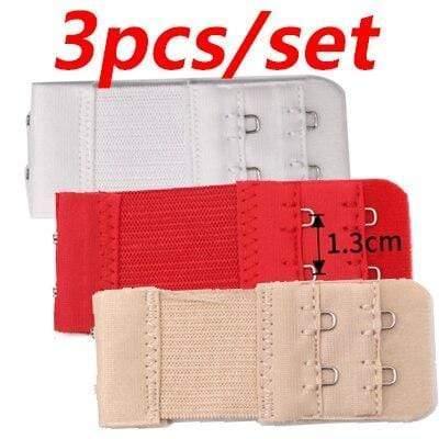 3PCS Bra Extenders Strap Buckle Extension 2 Rows 2 Hooks Clasp Straps Women Bra Strap Extender Sewing Tool Intimates Accessories