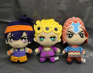 Planet Gates 3PCS(A) Jojos Bizarre Adventure Giorno Narancia Mista Buccellati Abbacchio Fugo Yoshikage Kira Rohan Kishibe Josuke plush toy doll