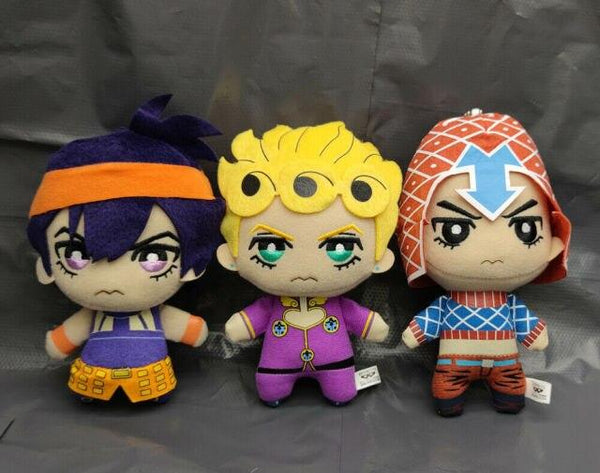 Planet Gates 3PCS(A) Jojos Bizarre Adventure Giorno Narancia Mista Buccellati Abbacchio Fugo Yoshikage Kira Rohan Kishibe Josuke plush toy doll