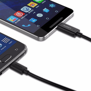 Planet Gates 3pcs AUKEY Fast Cable Micro USB Type C Cable QC 2.0/3.0 USB Phone Cable Android Cable USB C Data Transfer Charging phone Adapter