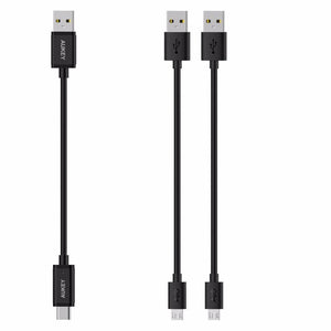 Planet Gates 3pcs AUKEY Fast Cable Micro USB Type C Cable QC 2.0/3.0 USB Phone Cable Android Cable USB C Data Transfer Charging phone Adapter