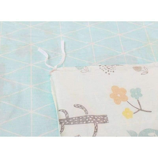 Planet Gates 3Pcs Baby Bedding Set Pure Cotton Cartoon Pattern Crib Bed Linen Kit Include Pillowcase Flat Sheet Duvet Cover Without Filler