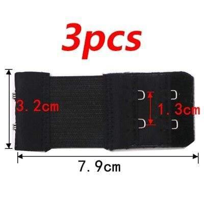 3PCS Bra Extenders Strap Buckle Extension 2 Rows 2 Hooks Clasp Straps Women Bra Strap Extender Sewing Tool Intimates Accessories