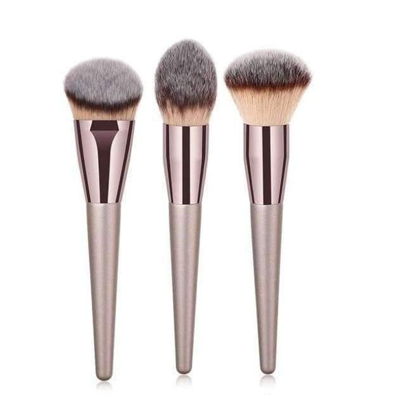 Planet Gates 3pcs Champagne Makeup Brushes Set For Foundation Powder Blush Eyeshadow Concealer Large Make Up Brush Cosmetics Beauty Tool 25