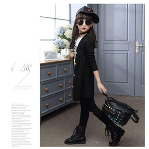 Planet Gates 3pcs Children Girls Clothing Sets Autumn Teenage Girls Sport Suit School Kids Clothes Tracksuit Long Coat Leggings Girls Clothes