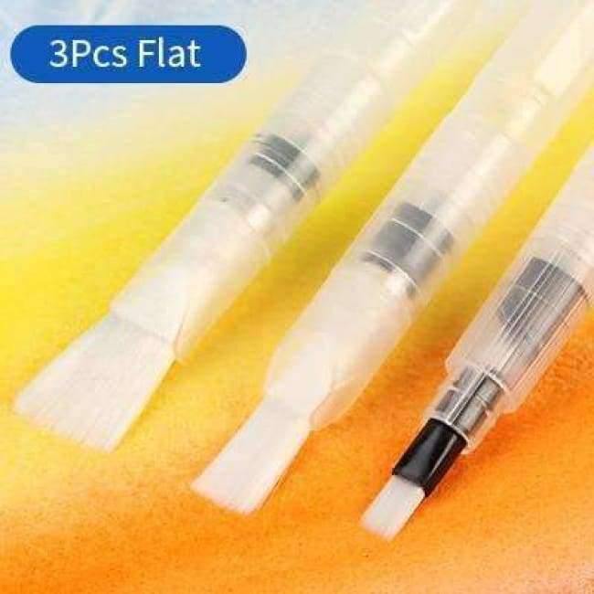 Planet Gates 3/6Pcs Large Capacity Barrel Water Paint Brush Set Different Shape Soft Calligraphy Painting Brush Drawing Pen Art Supplies
