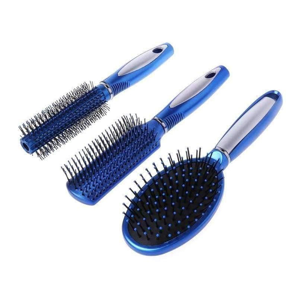 Planet Gates 3Pcs Hair Massage Brush Styling Hairdressing Comb Set Salon curly Dressing Brush Hair Care Styling Tools Pink Silver Blue