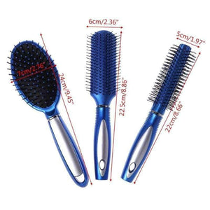 Planet Gates 3Pcs Hair Massage Brush Styling Hairdressing Comb Set Salon curly Dressing Brush Hair Care Styling Tools Pink Silver Blue