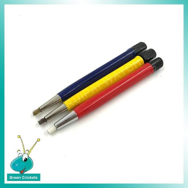 Planet Gates 3pcs/lot Brush Pens Glass Fiber / Brass / Steel Brush Sticker Pen shape Watch Parts Polish and Rust Clean Removal Tool