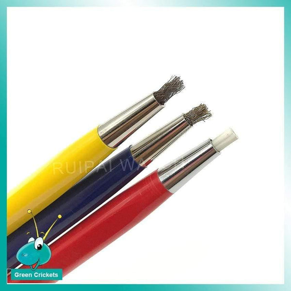 Planet Gates 3pcs/lot Brush Pens Glass Fiber / Brass / Steel Brush Sticker Pen shape Watch Parts Polish and Rust Clean Removal Tool
