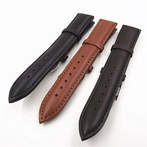 Planet Gates 3PCS/lot High quality 18MM genuine leather watch band watch strap watch parts-black ,brown,coffee color-0201204