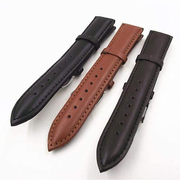 Planet Gates 3PCS/lot High quality 18MM genuine leather watch band watch strap watch parts-black ,brown,coffee color-0201204