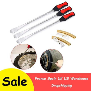 Planet Gates 3pcs Motorcycle Tire Repair Tools Tire Lever Tool Spoon Tire Iron Changing Rim w/2x Wheel Protector Kit Tire Changing Repair Kit