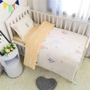 Planet Gates 3PCS Newborn Baby Bed sheets Crib Quilt Cover infant Baby Cot Bedding 100% cotton,(Duvet Cover+Sheet+Pillowcase)