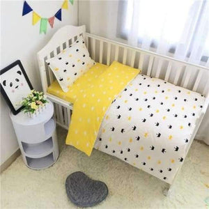 Planet Gates 3PCS Newborn Baby Bed sheets Crib Quilt Cover infant Baby Cot Bedding 100% cotton,(Duvet Cover+Sheet+Pillowcase)