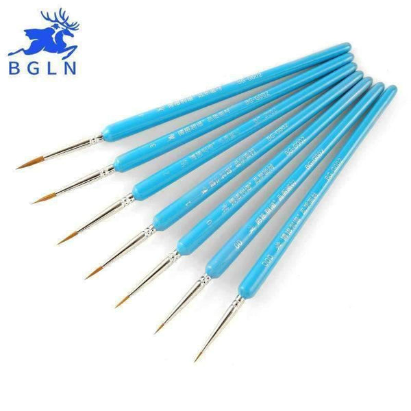 Planet Gates 3pcs of 000 00 0 Hook Line Fine Paint Brush Set Watercolor Brush Pen Artist Gouche Brushes For Acrylic Oil Painting Art Supplies BG-G002