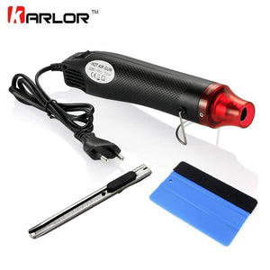 Planet Gates 3pcs/set 220V 300W Electric Hot Air Heat Gun EU Plug+Car Scraper Squeegee+Vinyl Cutter Knife Auto Car Vinyl Film Wrapping Tools