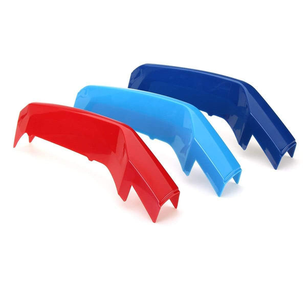 3pcs/set 3D Sticker For BMW X2 F39 Car Front Grille Grill Cover Trim Clips Strips Moulding Trim Strip M Power Performance Parts