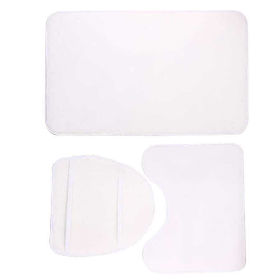 Planet Gates 3pcs/set Bathroom Accessories Sets Non-Slip Pedestal Rug + Lid Toilet Cover + Bath Mat Home Bathroom Products E5M1