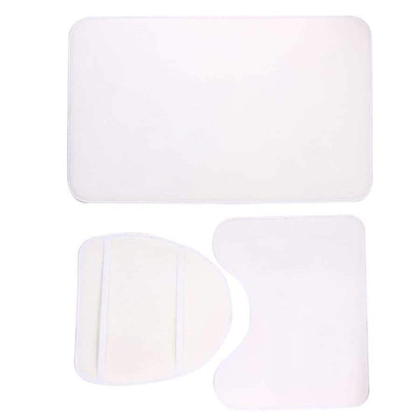 Planet Gates 3pcs/set Bathroom Accessories Sets Non-Slip Pedestal Rug + Lid Toilet Cover + Bath Mat Home Bathroom Products E5M1