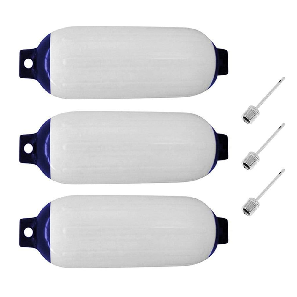 Planet Gates 3pcs/set Inflatable Marine Fender Reinforced Eyes 110 x 400mm Boat Buffer Barrier