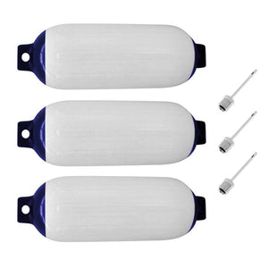 Planet Gates 3pcs/set Inflatable Marine Fender Reinforced Eyes 110 x 400mm Boat Buffer Barrier