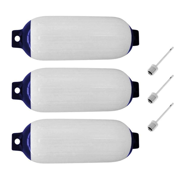 Planet Gates 3pcs/set Inflatable Marine Fender Reinforced Eyes 110 x 400mm Boat Buffer Barrier
