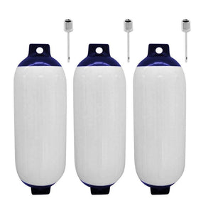 Planet Gates 3pcs/set Inflatable Marine Fender Reinforced Eyes 110 x 400mm Boat Buffer Barrier
