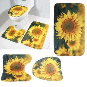 Planet Gates 3pcs/set New Pattern Bathroom Carpet Set Skidproof Anti Slip Pedestal Rug Lid Toilet Cover Bath Mat Bathroom Product