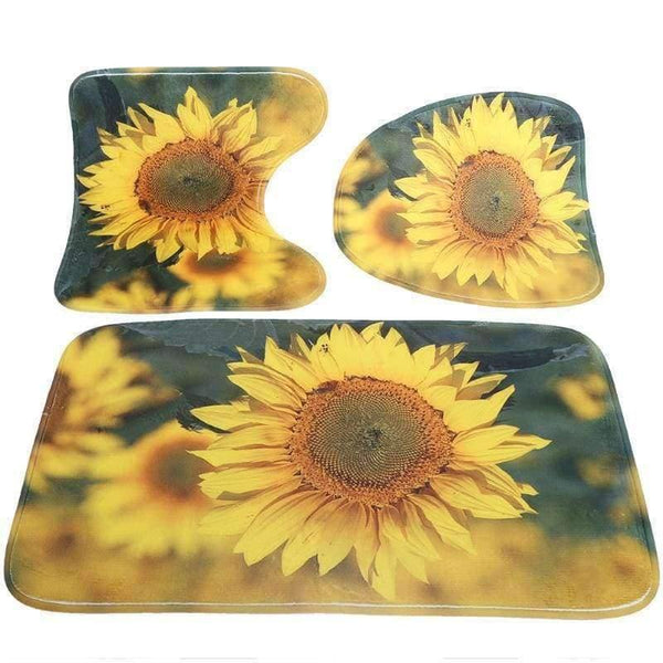 Planet Gates 3pcs/set New Pattern Bathroom Carpet Set Skidproof Anti Slip Pedestal Rug Lid Toilet Cover Bath Mat Bathroom Product