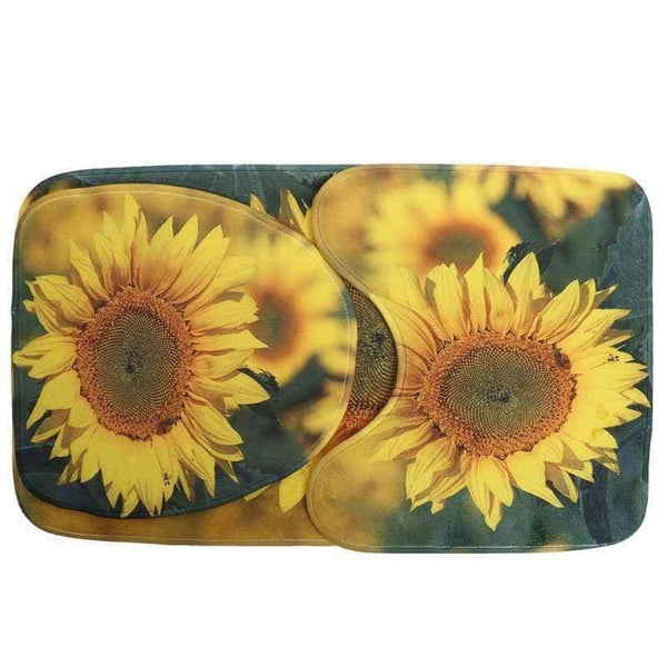 Planet Gates 3pcs/set New Pattern Bathroom Carpet Set Skidproof Anti Slip Pedestal Rug Lid Toilet Cover Bath Mat Bathroom Product