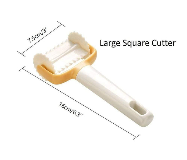 3Pcs/Set Rolling Biscuit Ravioli Cutter Kitchen Tools Rolling Crimped Circle Cutter Rolling Square Cutter