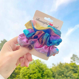 3Pcs/set Women Vintage Hair Scrunchies Velvet Scrunchie Set Elastic Hair Bands Girls Headband Ponytail Hair Rope Hair Accessorie