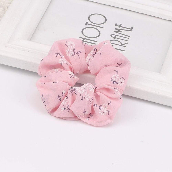 3PCS Summer Floral Hairband Women Scrunchies Ponytail Holder Hair Rope Ties Girl Chiffon Elastic Hair Bands For Accessories